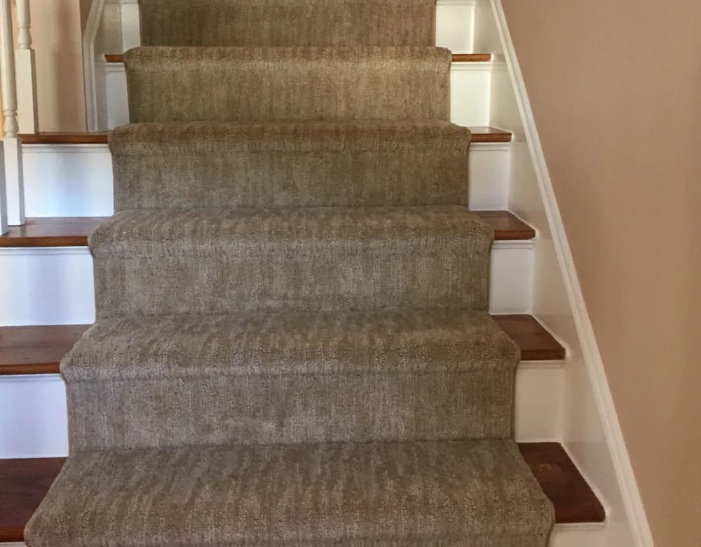 Carpet stair installation example in Connecticut
